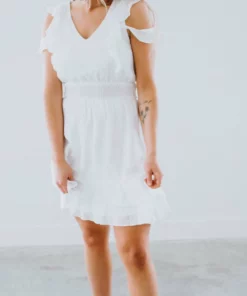 Dani & Em Dresses Carmen Cold Shoulder Ruffle Dress