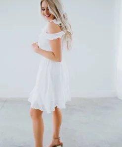 Dani & Em Dresses Carmen Cold Shoulder Ruffle Dress