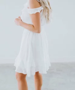 Dani & Em Dresses Carmen Cold Shoulder Ruffle Dress