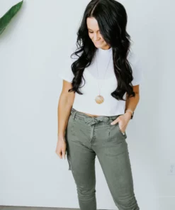 No Less Than Claire Cropped Baby Tee