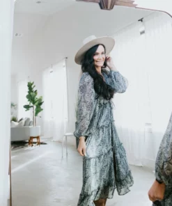 Dress Forum Dresses Wynette Paisley Ruffle Trim Dress