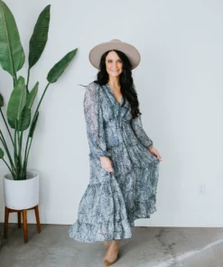 Dress Forum Dresses Wynette Paisley Ruffle Trim Dress