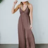Mustard Seed Best Coast Halter Jumpsuit Dresses