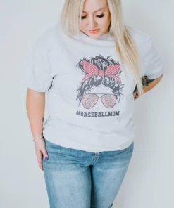 Dash Forward Wholesale Baseball Mom Graphic Tee Curvy