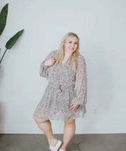 Kori America Dresses Curvy Full Bloom Floral Dress