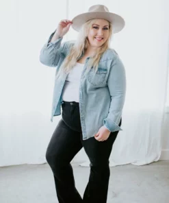 Lauriebelles Corb Lily & Lottie Pearl Snap Denim Shirt
