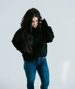 Lauriebelles Roslyn Mock Neck Sweater By Chelsea DeBoer