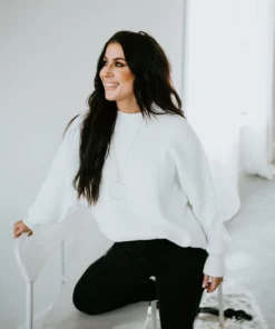 Lauriebelles Roslyn Mock Neck Sweater By Chelsea DeBoer