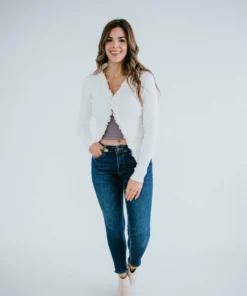 Listicle Picture Perfect Ruffle Cardigan