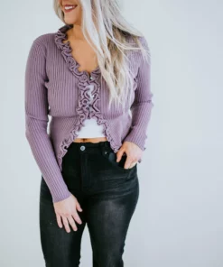 Listicle Picture Perfect Ruffle Cardigan