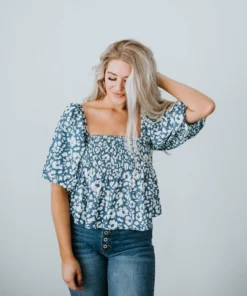 By Together Tops Petunia Smocked Top