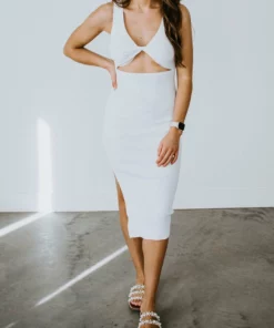 Olivaceous Dresses Won Your Heart Cutout Dress