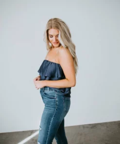 La Miel Tops Dahlia Strapless Ruffle Top