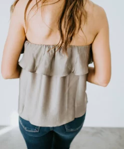 La Miel Tops Dahlia Strapless Ruffle Top