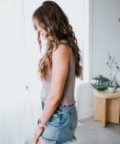 La Miel Tops Malika Ribbed Cutout Tank