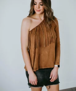 Blue Buttercup Tops Shake It Off Fringe Top