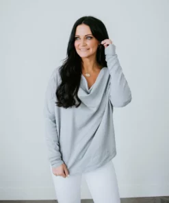 Venti6 Tops Taysia Cowl Neck Top