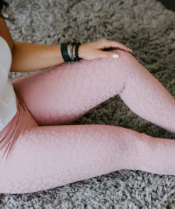 Mono B Bottoms Crushing It Textured Leopard Leggings