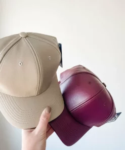 Dobbi Jewelry Jyl Faux Leather Baseball Hat Outerwear