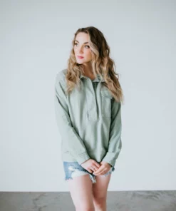 Trend Notes Tops Benton Mock Neck Pullover