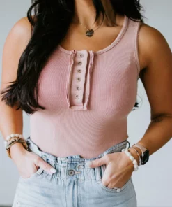 POL Clothing Inc. Casual Allure Ribbed Bodysuit