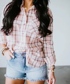 Trend Notes Take Note Longline Plaid Top