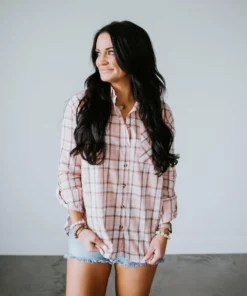 Trend Notes Take Note Longline Plaid Top