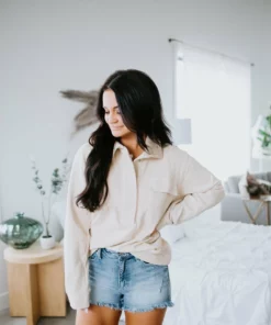 Trend Notes Tops Benton Mock Neck Pullover