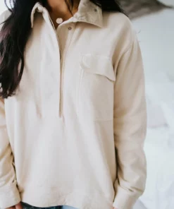 Trend Notes Tops Benton Mock Neck Pullover