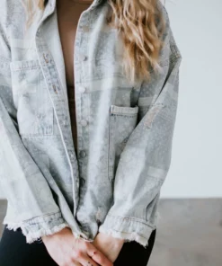 POL Clothing Inc. Outerwear Vibe Check Bandana Print Shacket