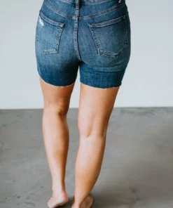 Risen Mae Distressed Denim Shorts