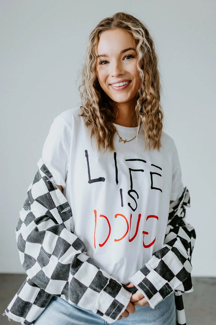 NOBRAND Life Is Grand Graphic Tee Tops 7 NOBRAND Life Is Grand Graphic Tee Tops