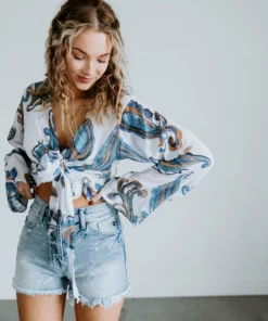 Venti6 Gracie Paisley Print Top