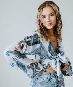 Venti6 Gracie Paisley Print Top 8 Venti6 Gracie Paisley Print Top