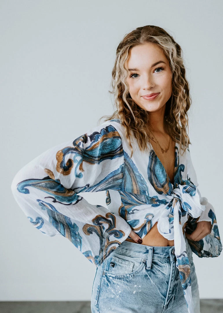 Venti6 Gracie Paisley Print Top 5 Venti6 Gracie Paisley Print Top