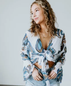 Venti6 Gracie Paisley Print Top