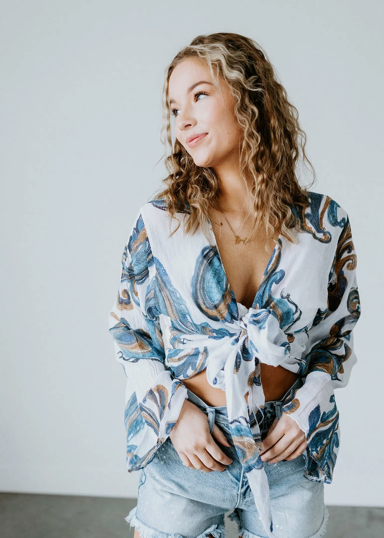 Venti6 Gracie Paisley Print Top 4 Venti6 Gracie Paisley Print Top