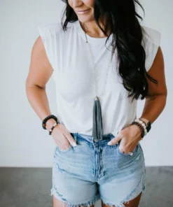 Cherish Brand Allie Padded Muscle Tee Tops