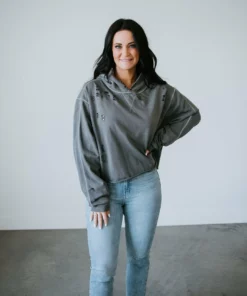Whitehouse Murphy Distressed Hoodie By Chelsea DeBoer Lily & Lottie