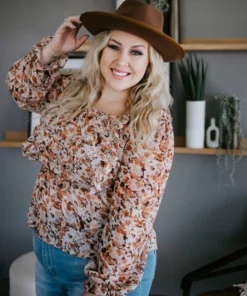 Hayden Plus Curvy Kinslei Smocked Top