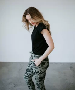 Cherish Brand Allie Padded Muscle Tee Tops