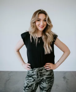 Cherish Brand Allie Padded Muscle Tee Tops