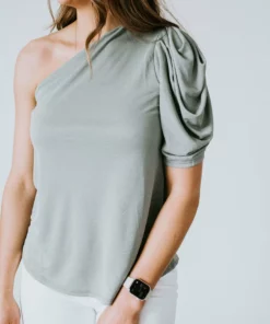 Cherish Tops The Right Puff One Shoulder Top