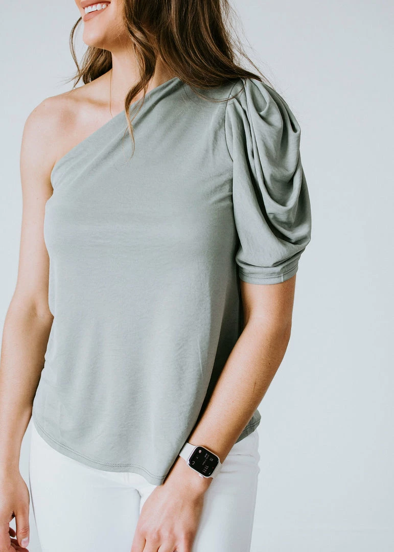 Cherish Tops The Right Puff One Shoulder Top 3 Cherish Tops The Right Puff One Shoulder Top
