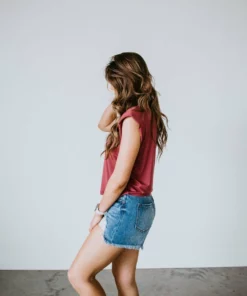 Cherish Brand Allie Padded Muscle Tee Tops