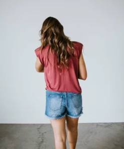 Cherish Brand Allie Padded Muscle Tee Tops