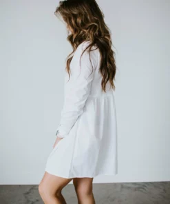 Cherish Brand Austyn Peplum Shirt Dress Long Sleeve