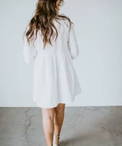 Cherish Brand Austyn Peplum Shirt Dress Long Sleeve