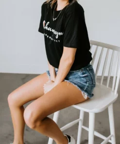 Lotus Fashion Champagne For Breakfast Graphic Tee