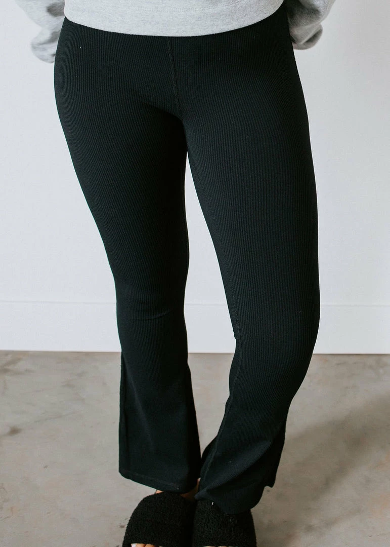 Mono B Bottoms Rhonda Ribbed Flare Legging 3 Mono B Bottoms Rhonda Ribbed Flare Legging